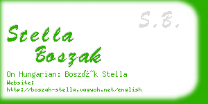 stella boszak business card